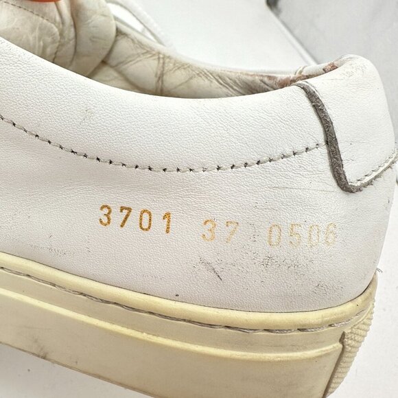 Common Project Achilles Women Size EU 37 US 7 White Leather Low Training Shoes - Picture 10 of 11